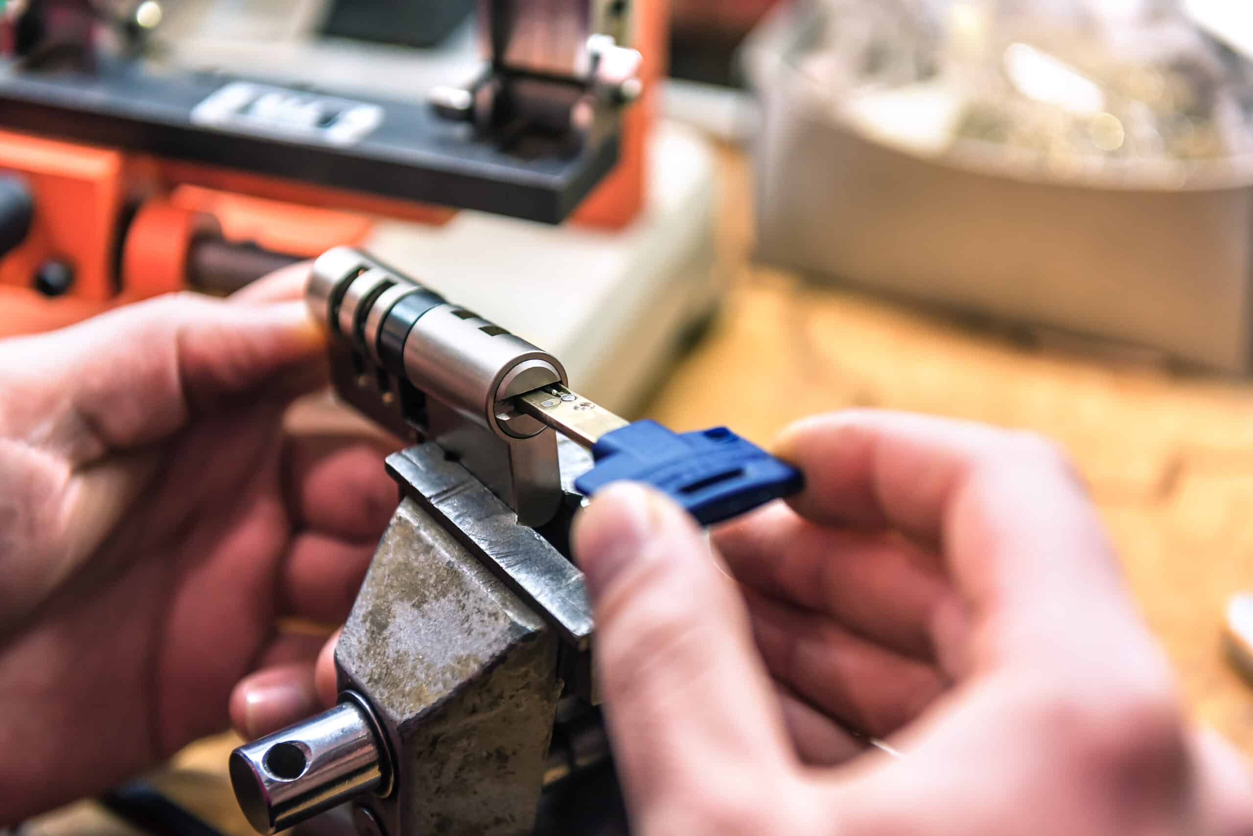 Rekeying a door lock in Columbia Heights, Washington DC